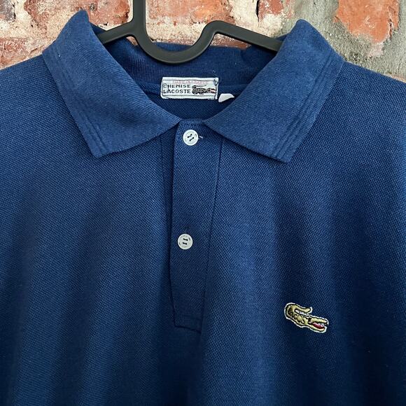 VTG Lacoste Chemise MADE IN FRANCE Men's Navy Polo Shirt. XXL 21x26 - Picture 1 of 6